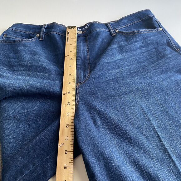 Gloria Vanderbilt Capri Jeans Womens Plus Size 18 Amanda Blue Stretch Straight - Picture 4 of 8